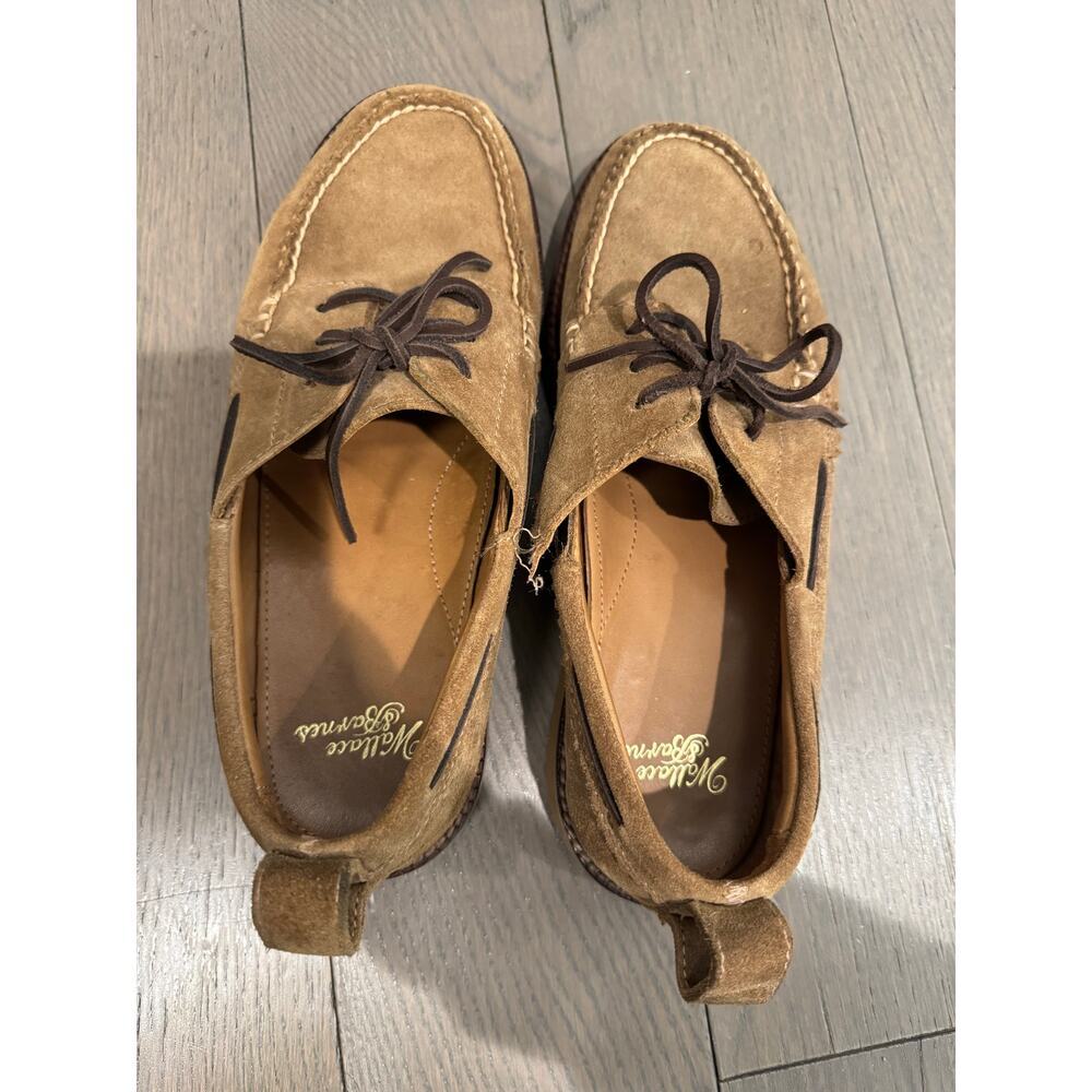 J. Crew Wallace & Barnes Boat Shoes Men's 8.5 Brown Leather Lace-Up Camping - Picture 4 of 12